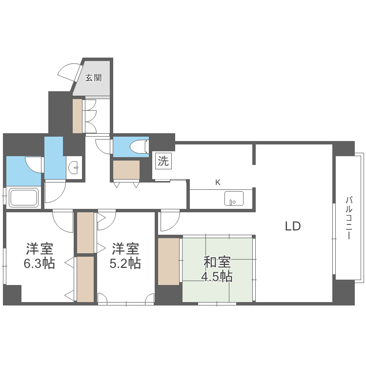 アルファコート白石の間取り