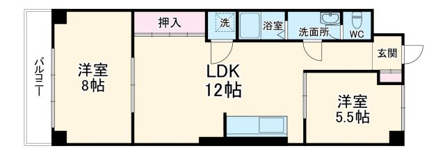 名古屋市中村区本陣通のマンションの間取り