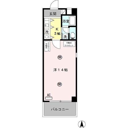 和歌山市東蔵前丁のマンションの間取り