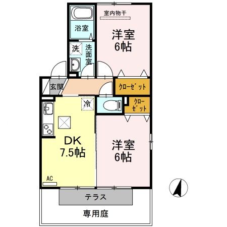 フルーア上林IIの間取り