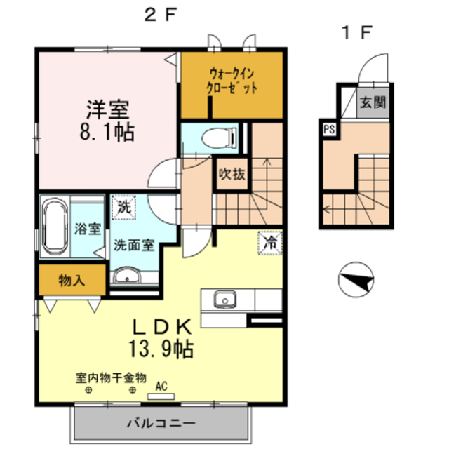 ヴィラソレイユ　Ｂの間取り