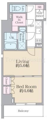 渋谷区千駄ヶ谷のマンションの間取り