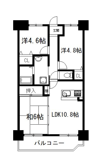 【ライオンズマンション淀リバーサイドの間取り】