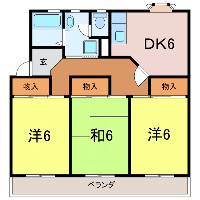 衣浦マンションB棟の間取り