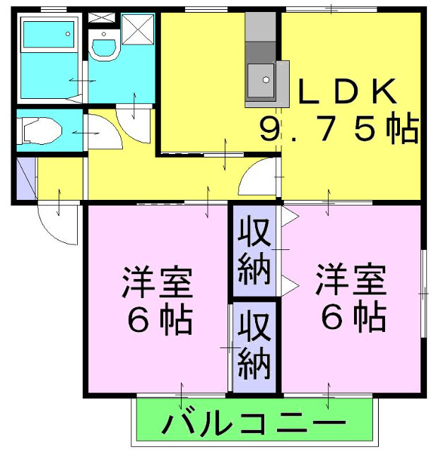 都窪郡早島町早島のアパートの間取り