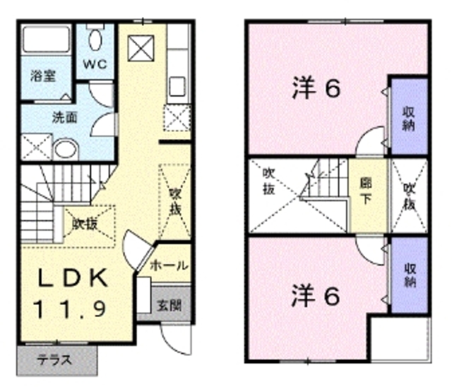 プリムヴェールの間取り