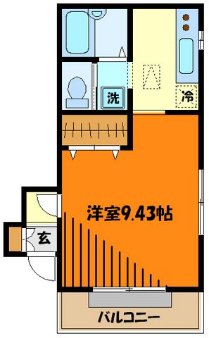 八王子市高倉町のアパートの間取り