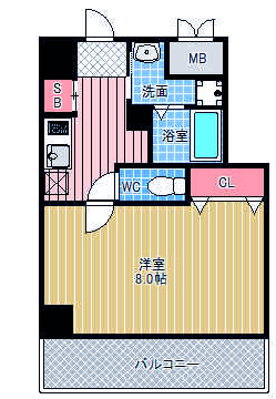 ラ・フォンテ松屋町の間取り