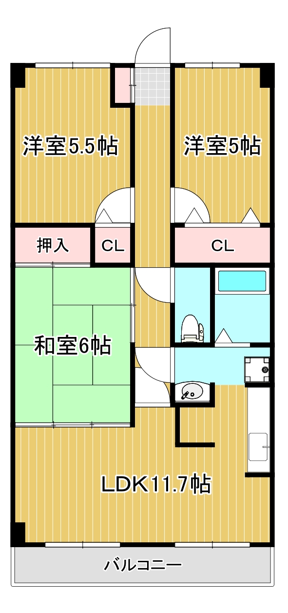 スカール十日市西町の間取り