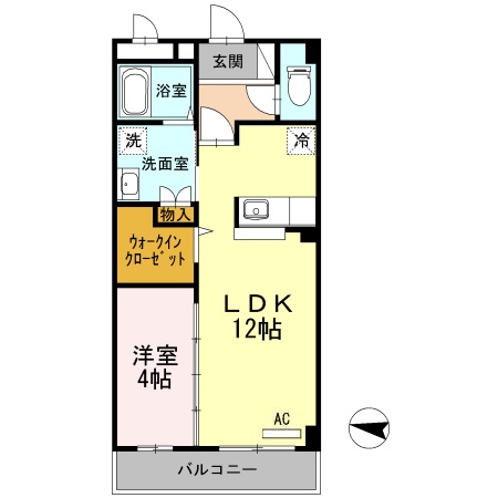 福山市南蔵王町のマンションの間取り