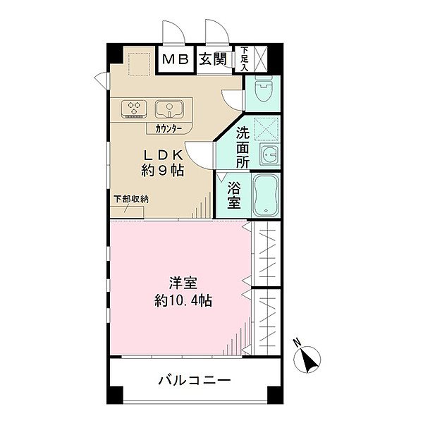 中野区中央のマンションの間取り