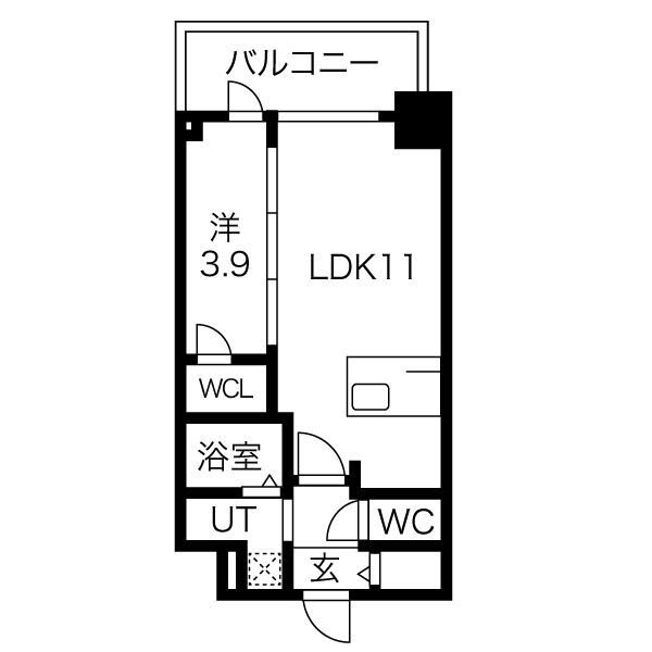 プレサンス京町堀ノースの間取り