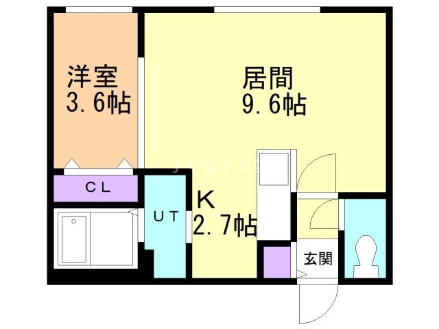 札幌市西区発寒四条のマンションの間取り