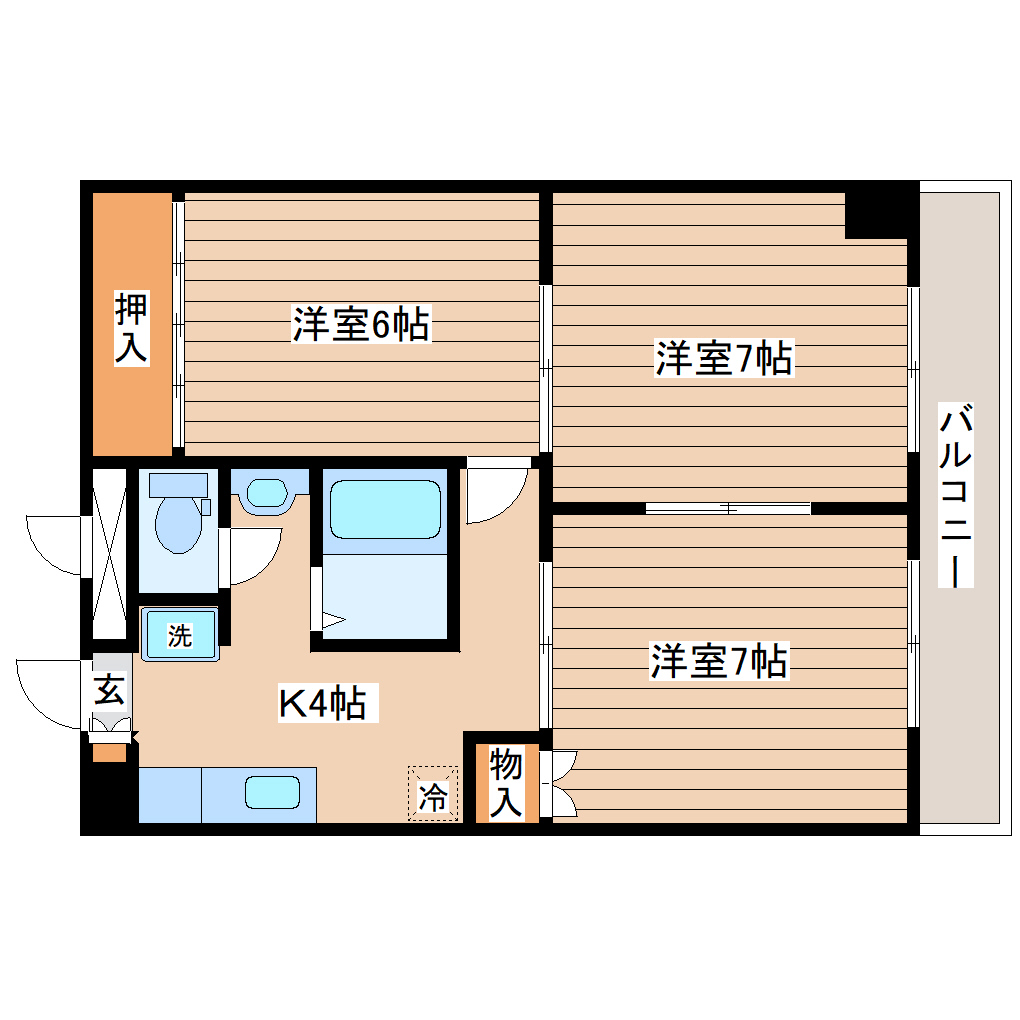 フレンドリー富田の間取り