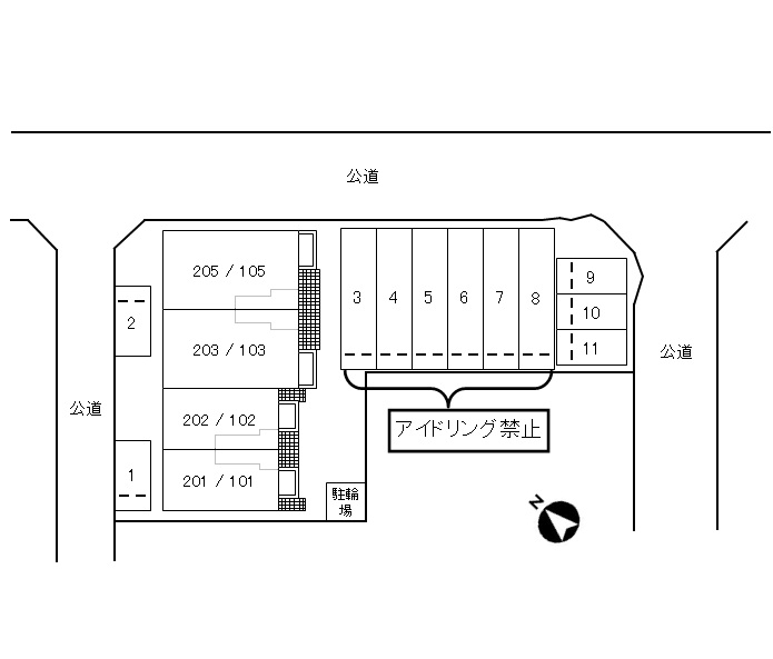 【ポエム　リラの駐車場】