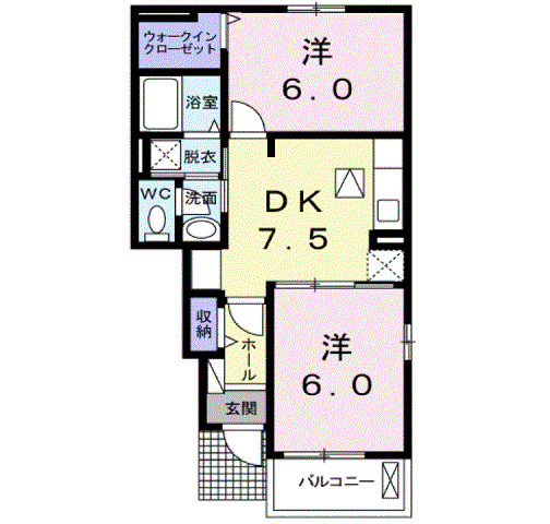 リヴェールＡの間取り