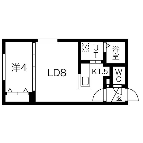 プレシェルト創成川イーストＡの間取り