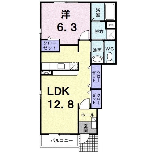 ヴェルーナＢの間取り