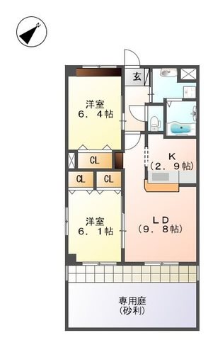 コア・やすのIIIの間取り