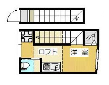 目黒区南のアパートの間取り