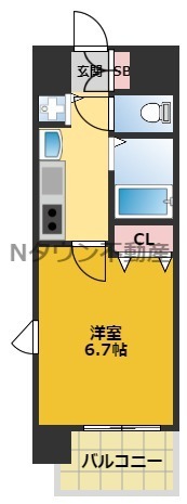 プレサンス名古屋駅前ヴェルロードの間取り