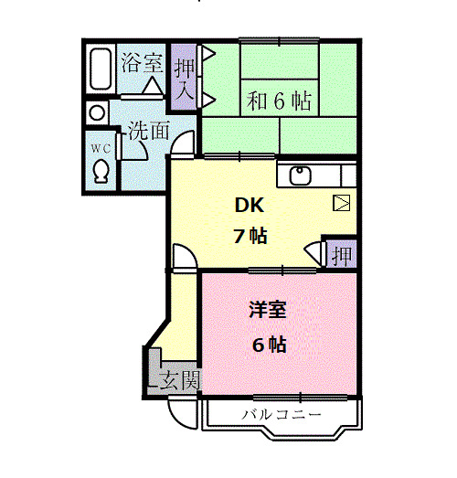 江戸川区東松本のアパートの間取り