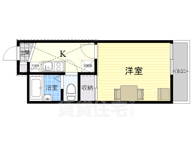 レオパレスミストラル千里の間取り