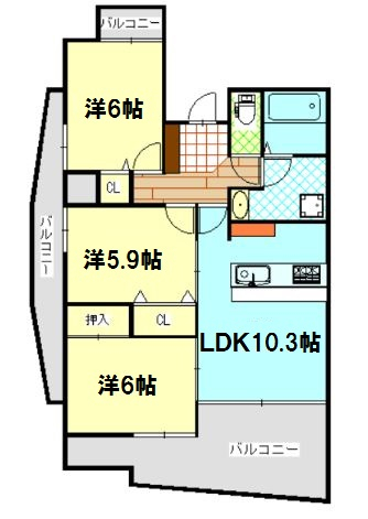 中央ハイツ海老塚の間取り