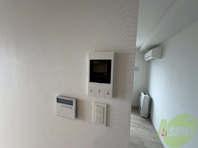 セキュリティ　モニタ付インターホンでセキュリティ面も安心です。