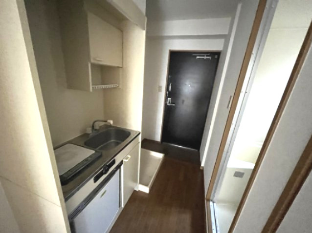 キッチン　1口IHコンロで火を使わず、料理初心者の方にもおすすめです！