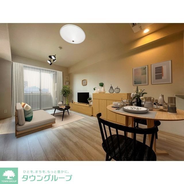 居室・リビング　家具・調度品等はCG加工です。実際の賃貸住居には含まれませ…