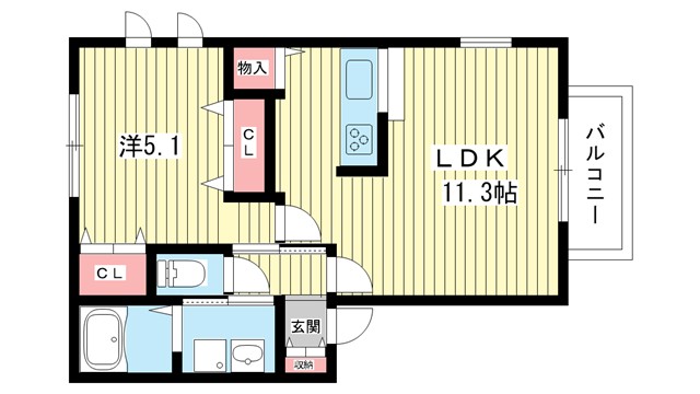阪急宝塚線 服部天神駅 徒歩13分 2階建 築18年の間取り写真