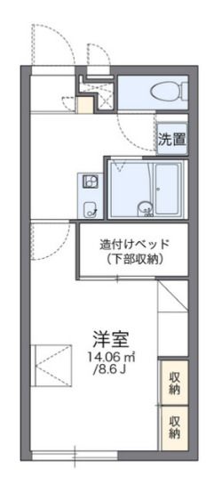 レオパレスサニーサイドの間取り写真