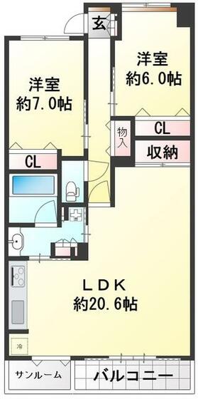 ワコーレ須磨名谷ステーションフラッツの間取り写真