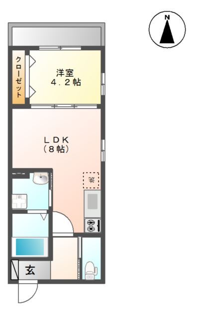 ＪＲ東北本線 仙台駅 徒歩10分 5階建 築13年の間取り写真
