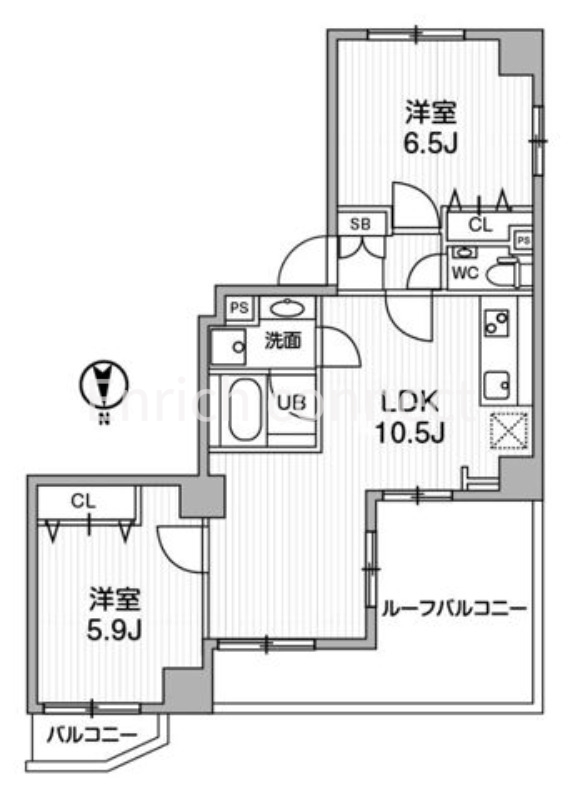 東急東横線 中目黒駅 徒歩10分 4階建 築9年の間取り写真