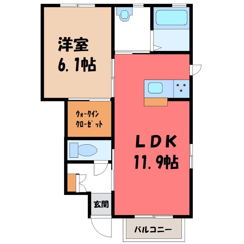 東武伊勢崎線 新伊勢崎駅 徒歩43分 2階建 築15年の間取り写真