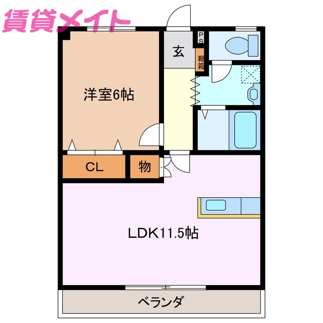 コーキア富洲原の間取り写真