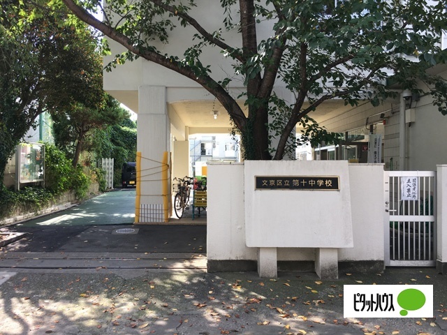 中学校　文京区立第十中学校（中学校）まで616m