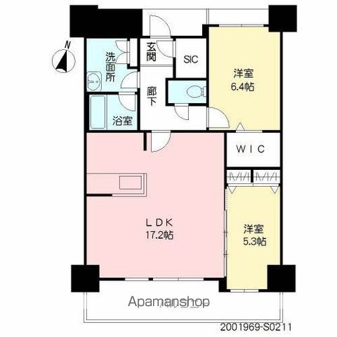 西鉄貝塚線 西鉄香椎駅 徒歩35分 14階建 築16年の間取り写真