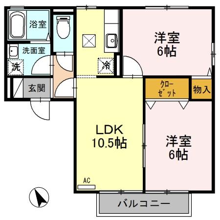 ロジュマンアンソレイエ A/B/Cの間取り写真