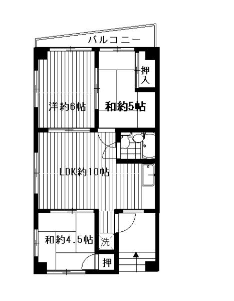 東京メトロ有楽町線 東池袋駅 徒歩2分 3階建 築38年の間取り写真
