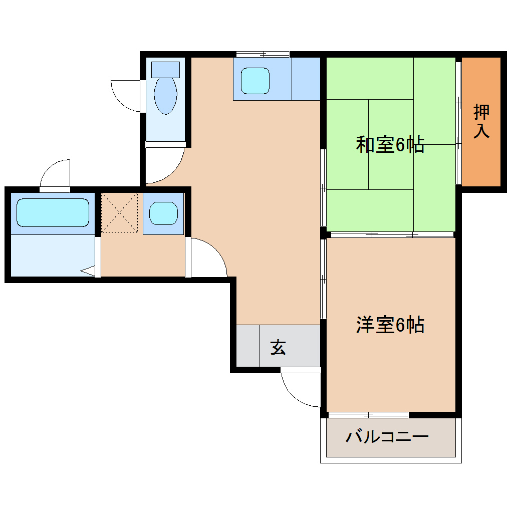 コーポラス萩の間取り