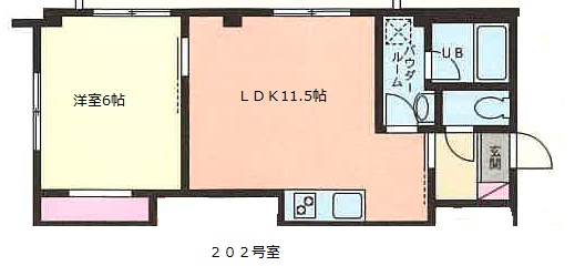 千葉市若葉区千城台西のアパートの間取り