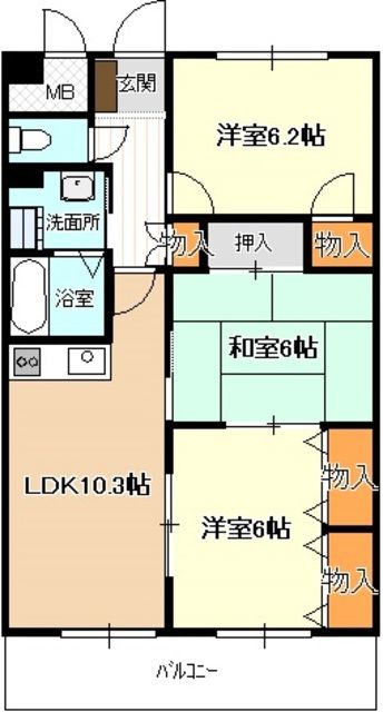 ソレーユ五条弐番館の間取り