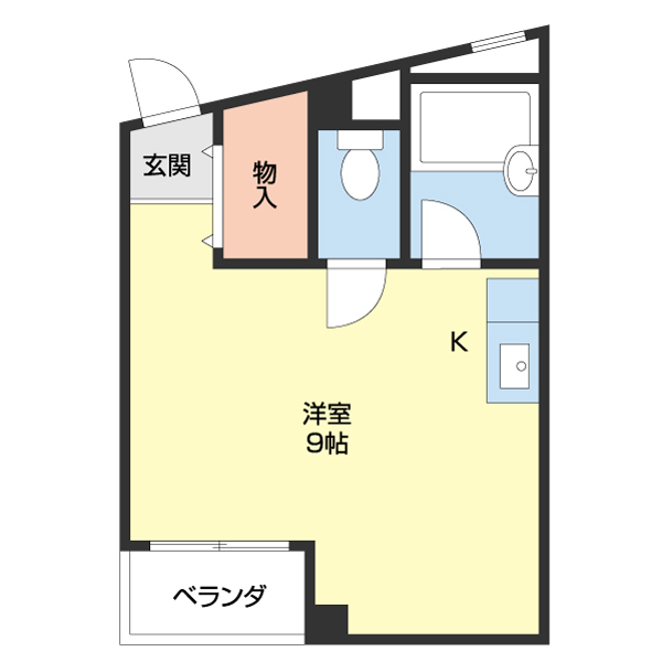 【和歌山市紀三井寺のマンションの間取り】