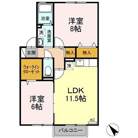 ヴェルドミール　I棟の間取り