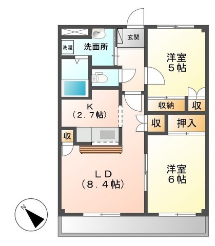 松阪市塚本町のマンションの間取り