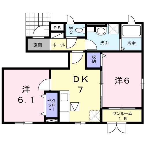 ソレイユ　プロムナードの間取り