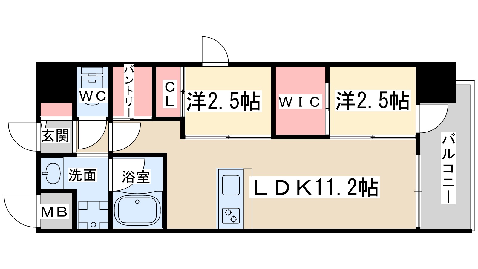 セレニテフラン梅田の間取り